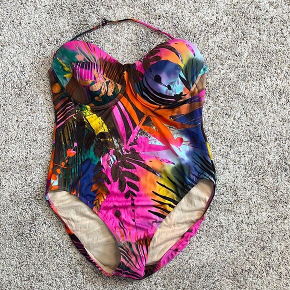 NWT Vintage Spiegle One Piece Swimsuit Size 16 - Picture 1 of 6